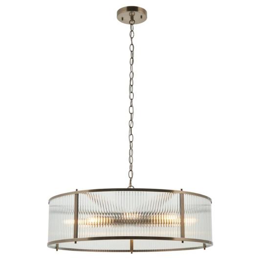 kor alaku elegans kerek uveg csillar bordazott kerek sargerez bronz ebedlo nappali vilagitas lampa mediterran amerikai cottage angol lakas nagypolgari.jpg
